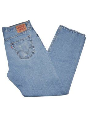 Vtg Levis 550 Men's Relaxed Fit Jeans Size 36x34 Tapered Leg Light Wash Denim